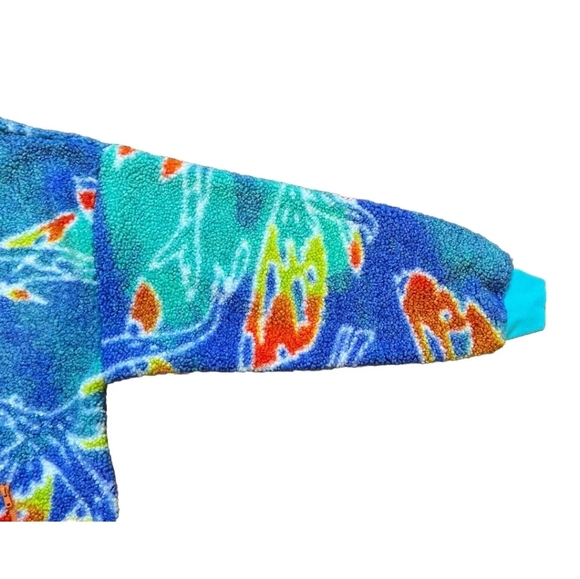 NEW Disney Hoodie Adult Medium Blue Green Avatar Pandora Animal Fleece Parks - Picture 3 of 8